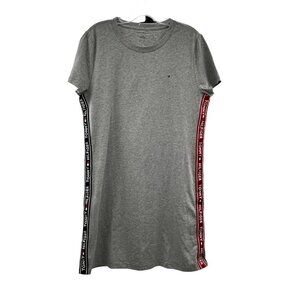 Tommy Hilfiger T-Shirt Dress Gray/Multi Women's Above Knee Size Large NEW